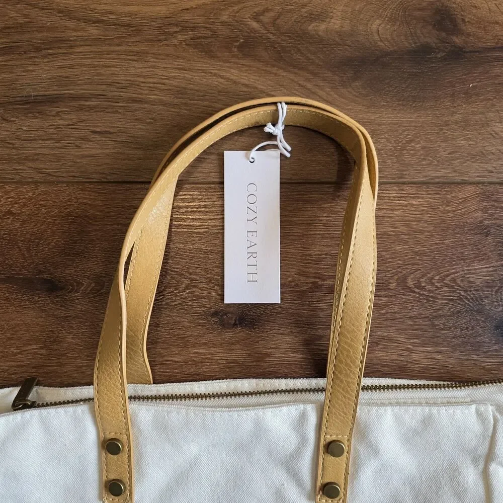 Cozy Earth Zippered Canvas Tote Bag 12